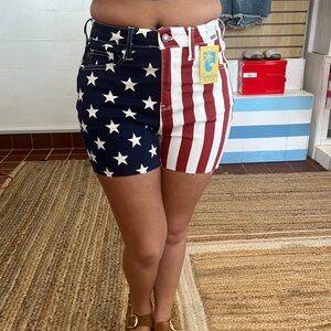 Judy Blue High Waist American Flag shorts